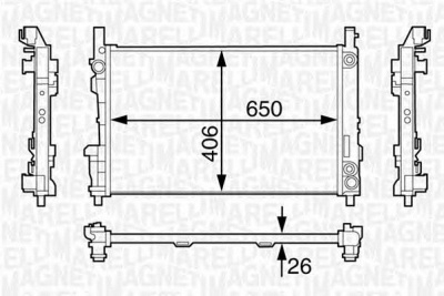 MAGNETI MARELLI 350213126700 -  Радиатор, охлаждение двигателя